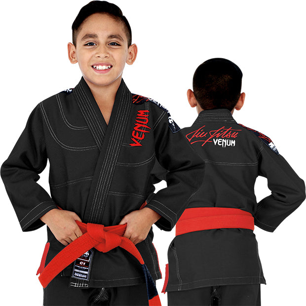 venum challenger 2.0 bjj gi voor kinderen - zwart