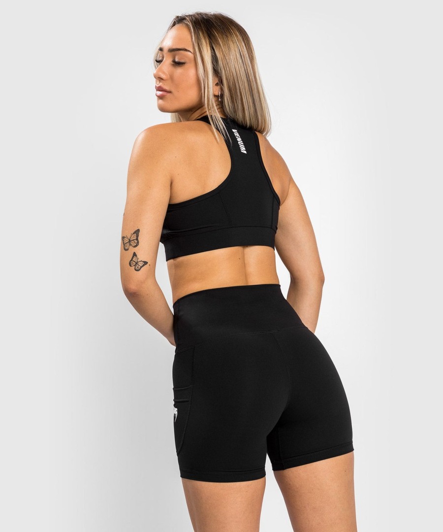 venum essential medium impact sportbehas - zwart
