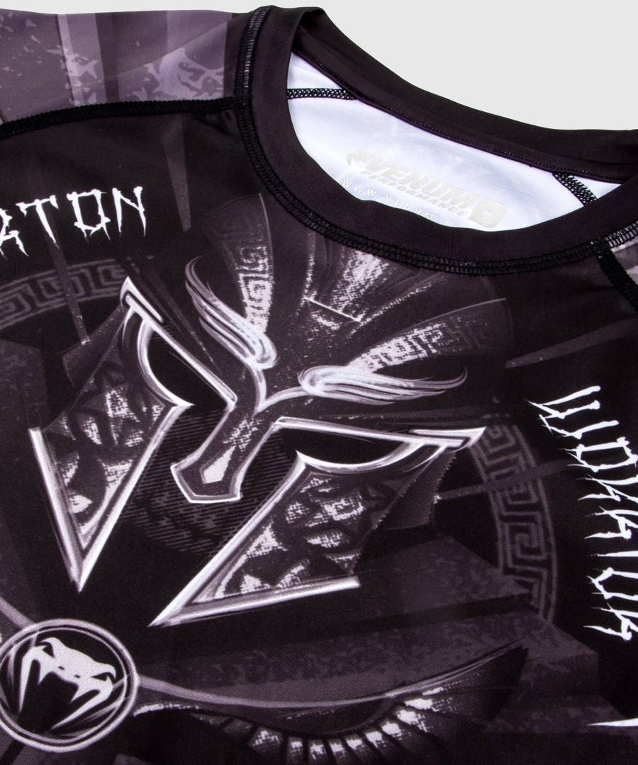 venum gladiator 3.0 rashguard - lange mouwen - zwartwit