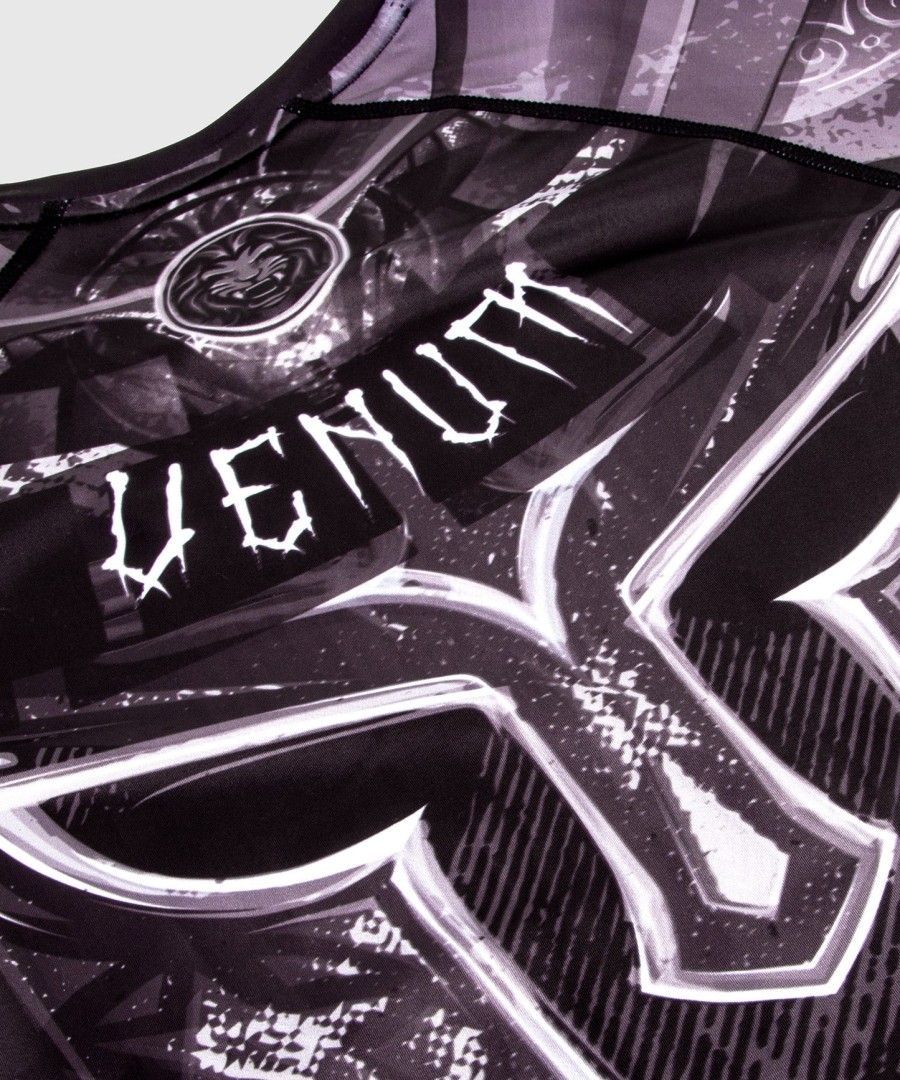 venum gladiator 3.0 rashguard - lange mouwen - zwartwit