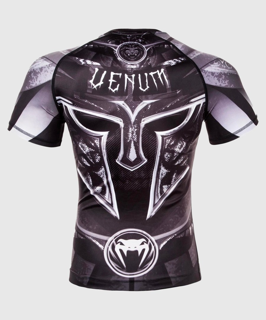 venum gladiator 3.0 rashguard - zwartwit - korte mouwen