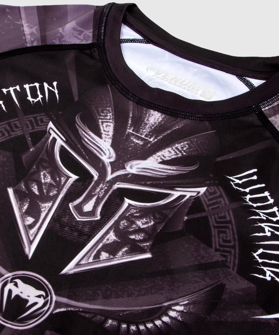 venum gladiator 3.0 rashguard - zwartwit - korte mouwen