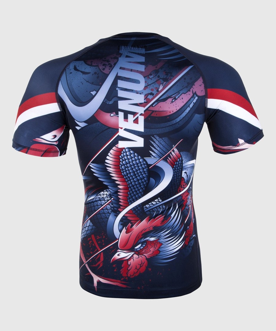 venum rooster rashguard - korte mouwen - marineblauworanje