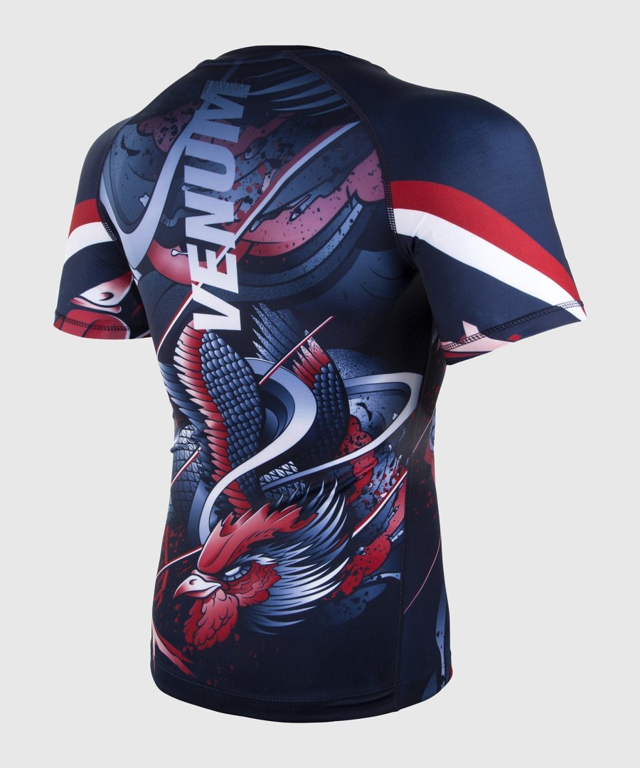venum rooster rashguard - korte mouwen - marineblauworanje