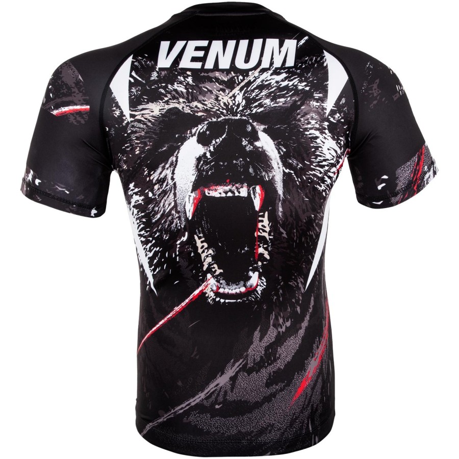 venum grizzli rashguard - korte mouwen - zwartwit