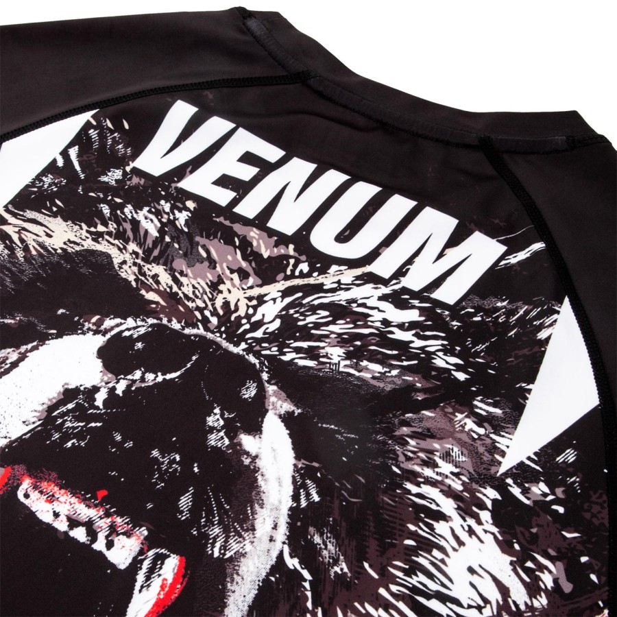 venum grizzli rashguard - korte mouwen - zwartwit