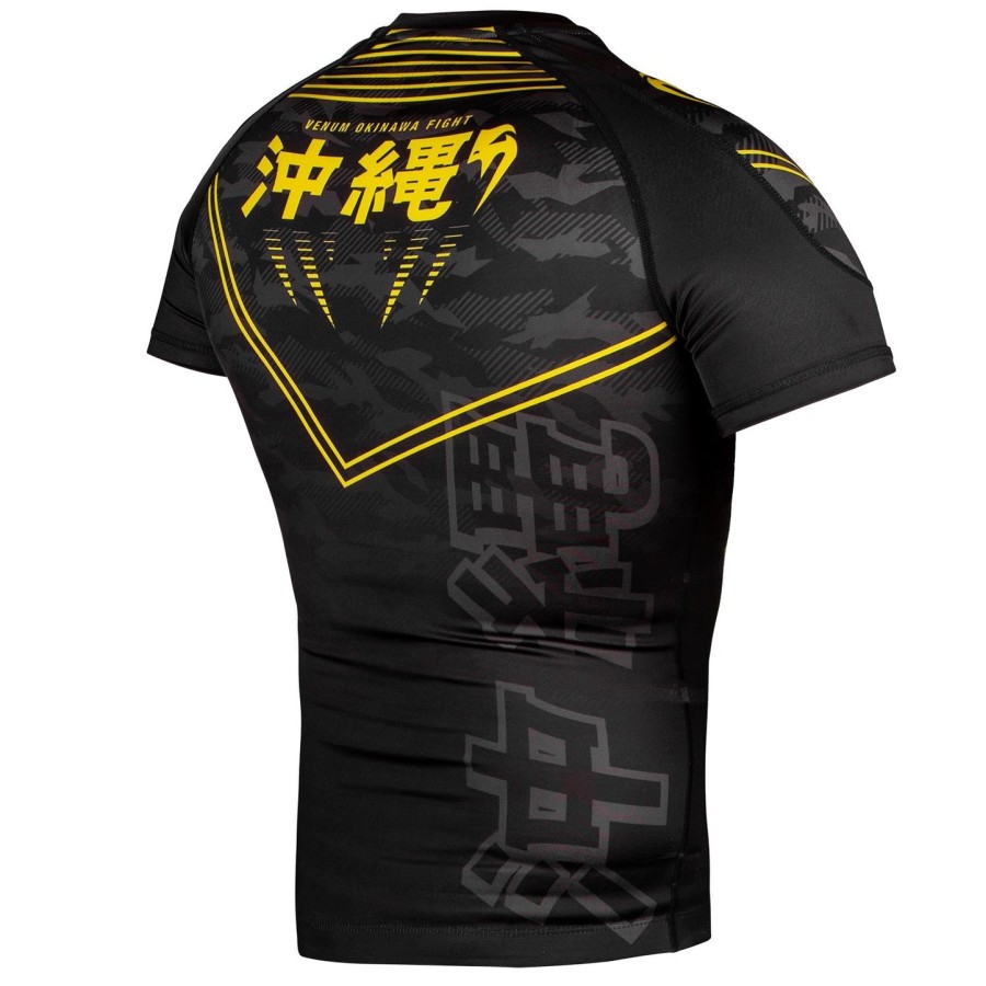 venum okinawa 2.0 rashguard - korte mouwen - zwartgeel