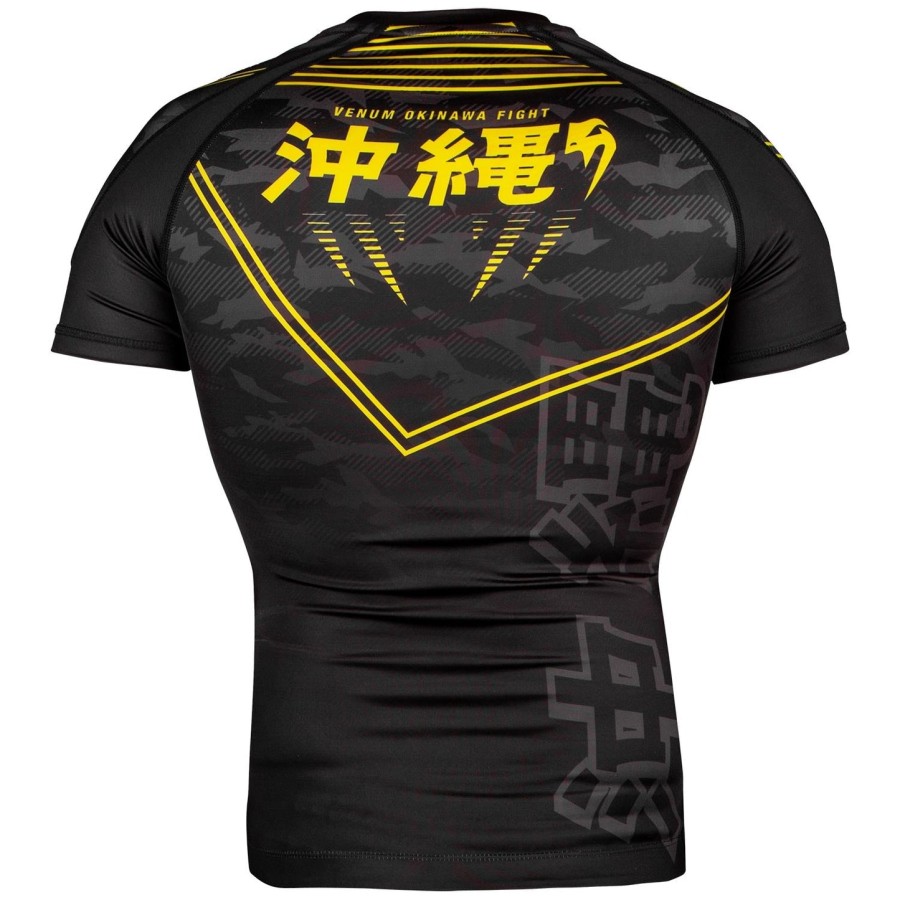venum okinawa 2.0 rashguard - korte mouwen - zwartgeel
