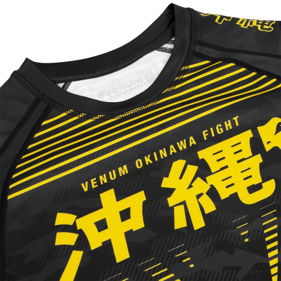 venum okinawa 2.0 rashguard - korte mouwen - zwartgeel