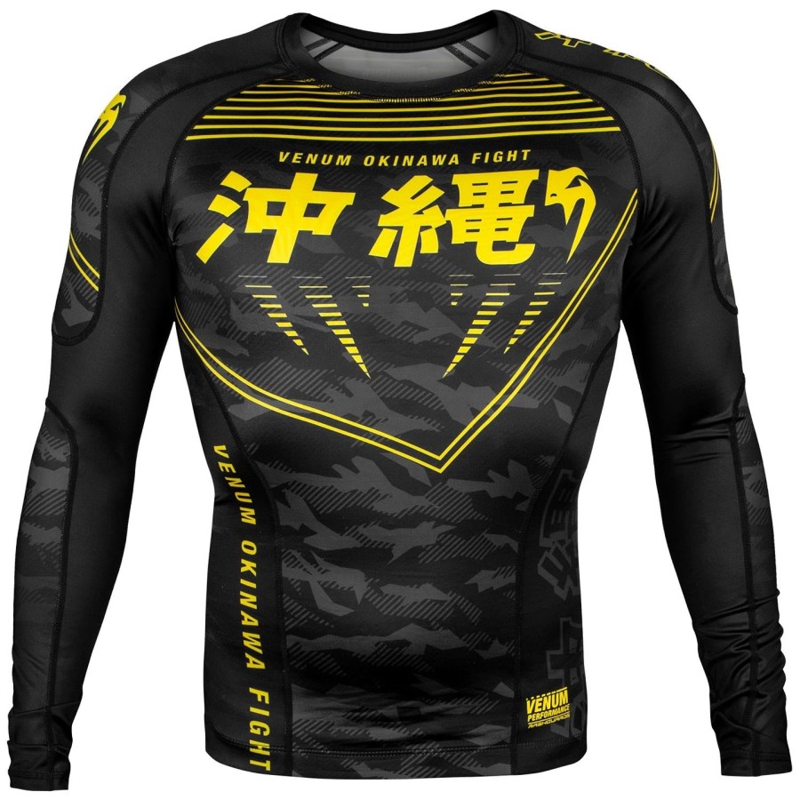 venum okinawa 2.0 rashguard - lange mouwen - zwartgeel