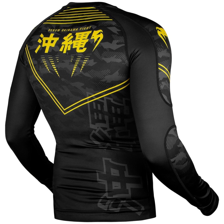 venum okinawa 2.0 rashguard - lange mouwen - zwartgeel
