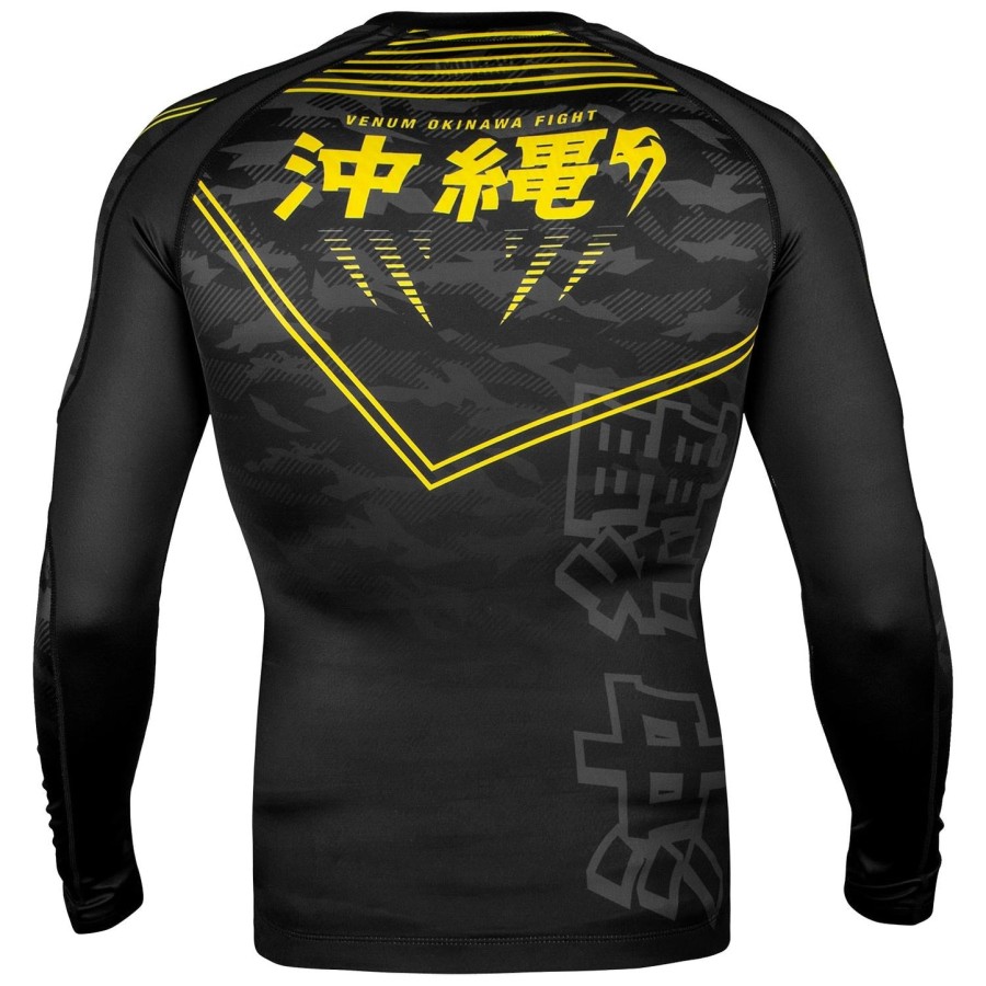 venum okinawa 2.0 rashguard - lange mouwen - zwartgeel