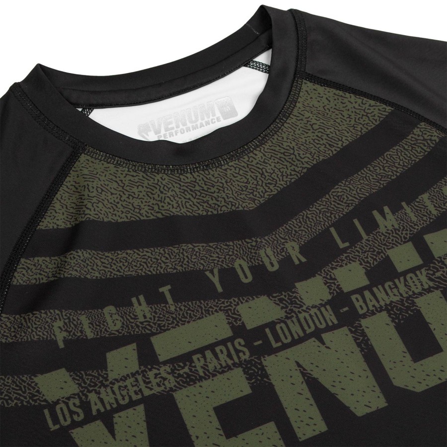 venum signature rashguard - lange mouwen - zwartkaki - exclusief