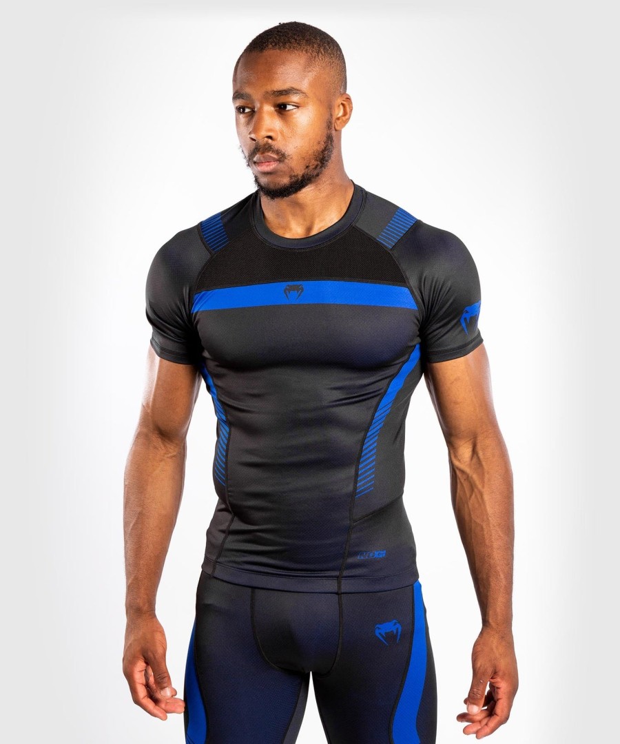 venum nogi 3.0 rashguard - korte mouwen - zwartblauw