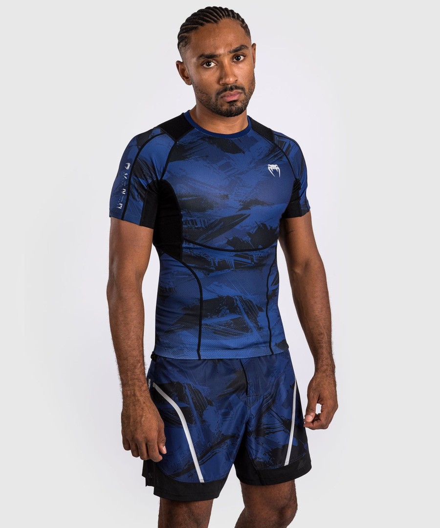venum electron 3.0 rashguard met korte mouwen - marineblauw