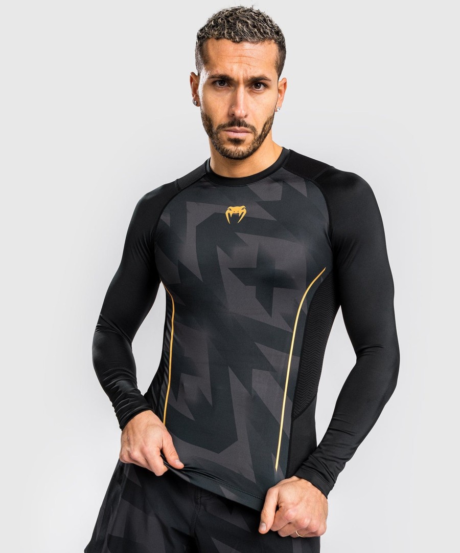 venum razor rashguard met lange mouwen - zwartgoud