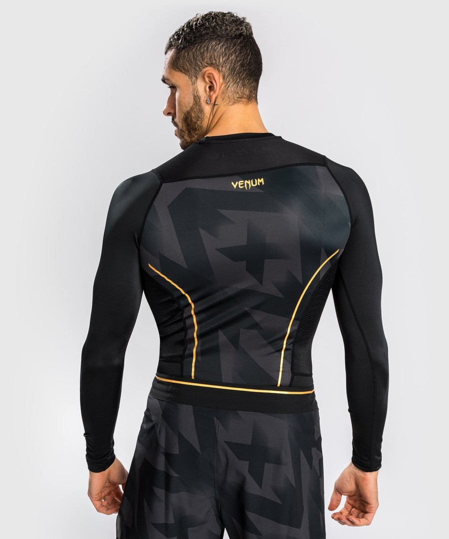 venum razor rashguard met lange mouwen - zwartgoud