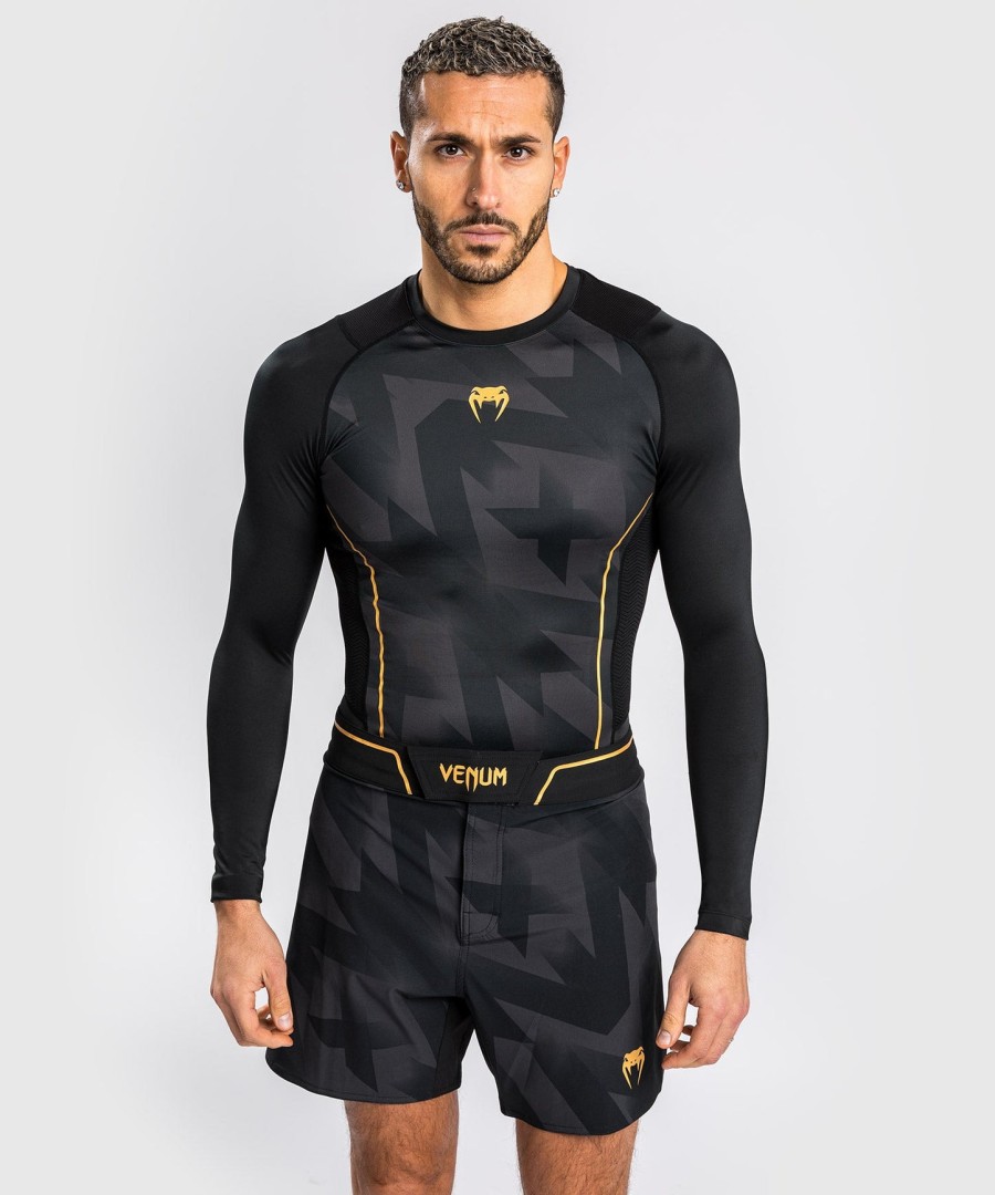 venum razor rashguard met lange mouwen - zwartgoud