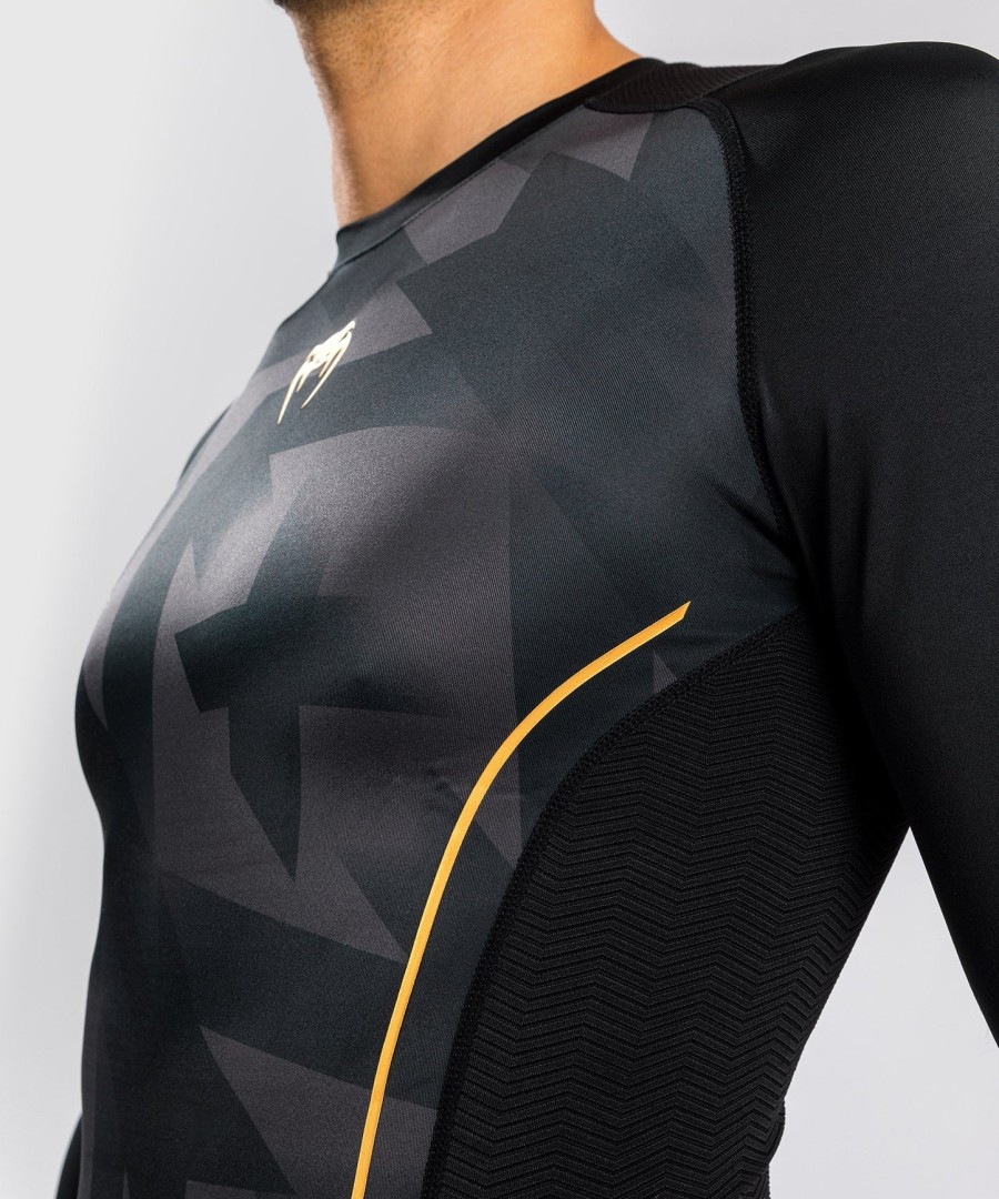 venum razor rashguard met lange mouwen - zwartgoud