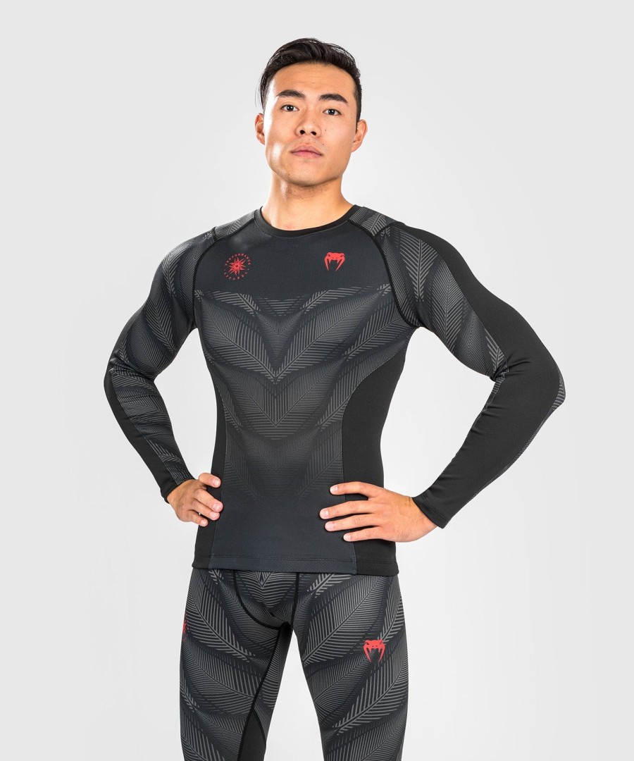 venum phantom rashguard met lange mouwen - zwartrood