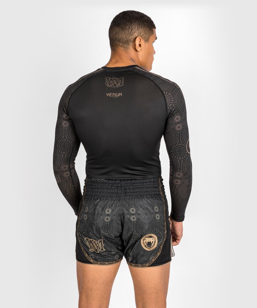 venum santa muerte dark side - rashguard met lange mouwen - zwartbruin