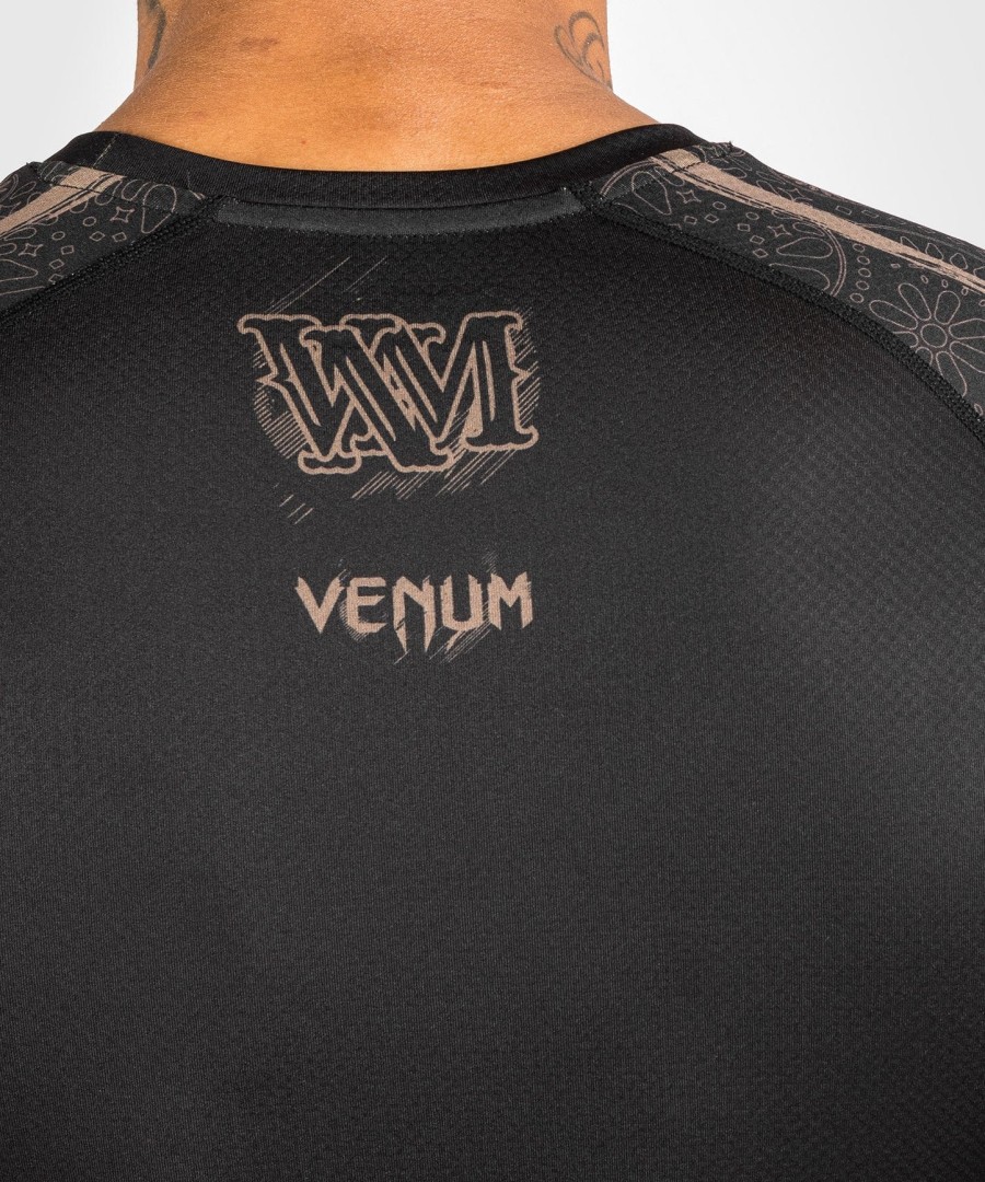 venum santa muerte dark side - rashguard met lange mouwen - zwartbruin