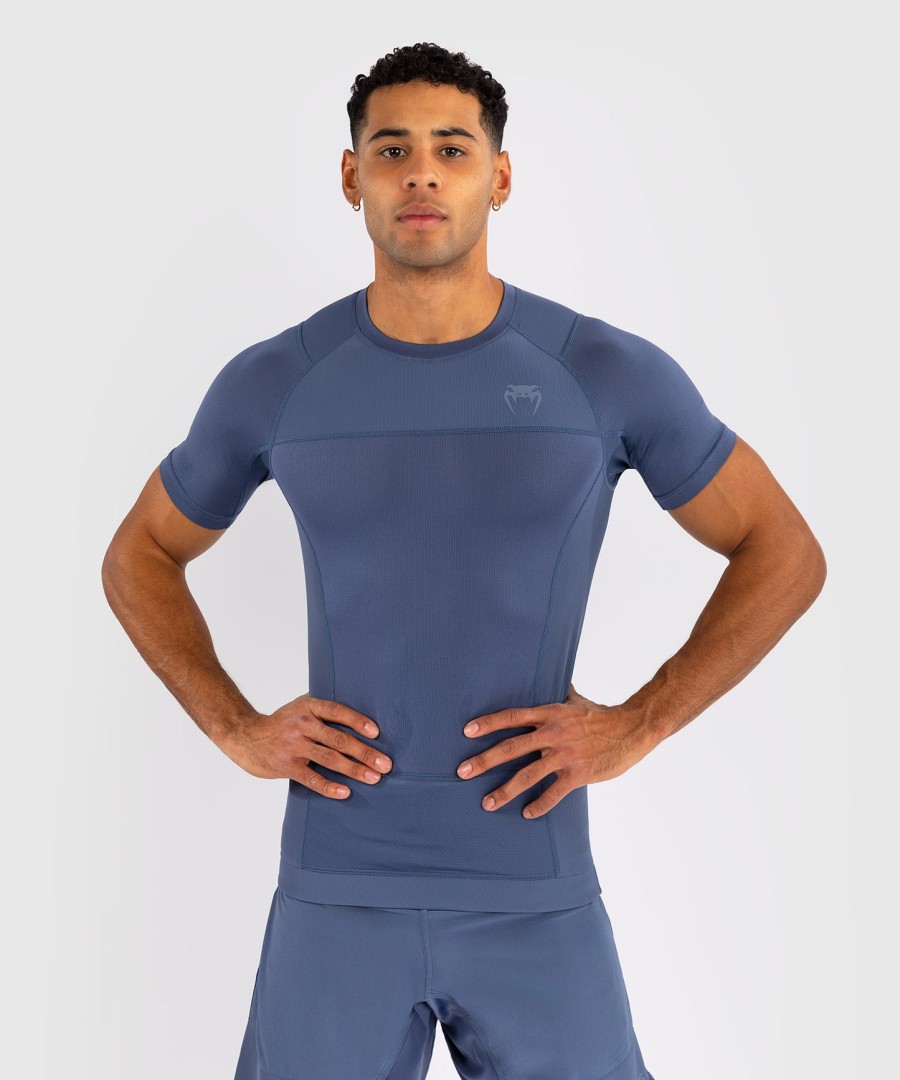 venum g-fit air heren rashguard met korte mouwen - foggy blue