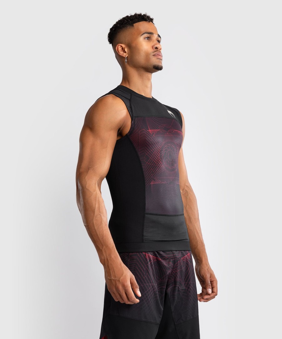 venum g-fit air mouwloos rashguard voor heren - diepzwartvuurrood