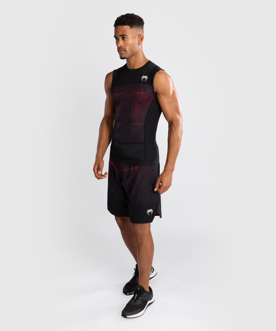 venum g-fit air mouwloos rashguard voor heren - diepzwartvuurrood