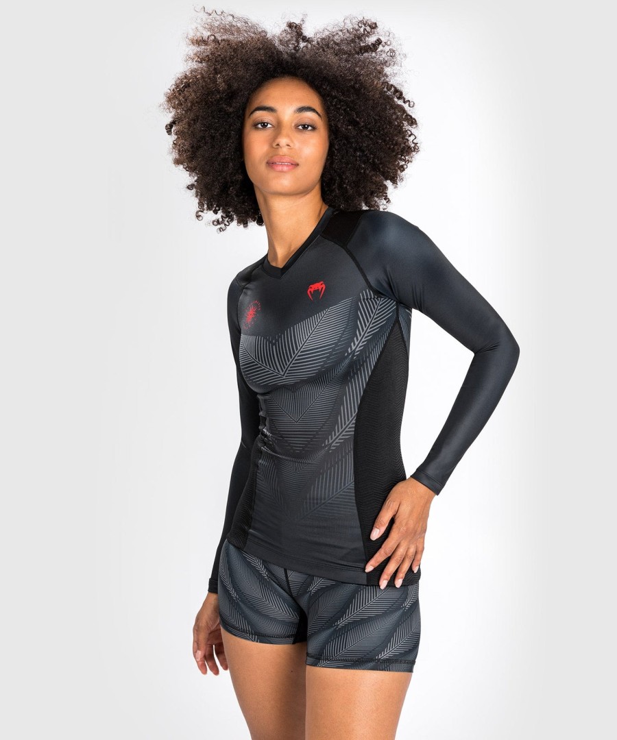 venum phantom rashguard met lange mouwen - voor dames - zwartrood
