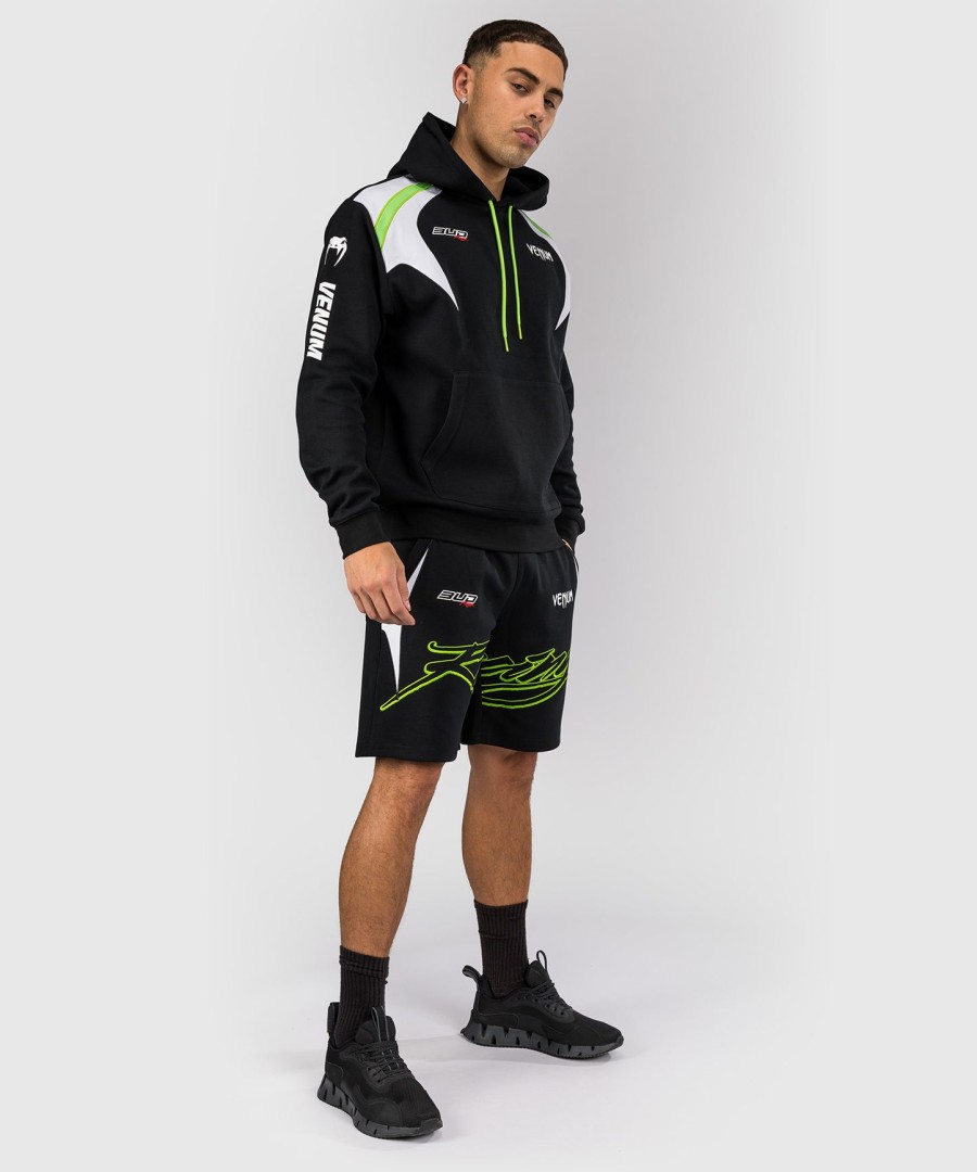 venum x bud racing katoenen shorts voor heren - zwartwitlimegroen
