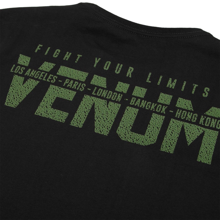venum signature t-shirt - lange mouwen - zwartkaki - exclusief