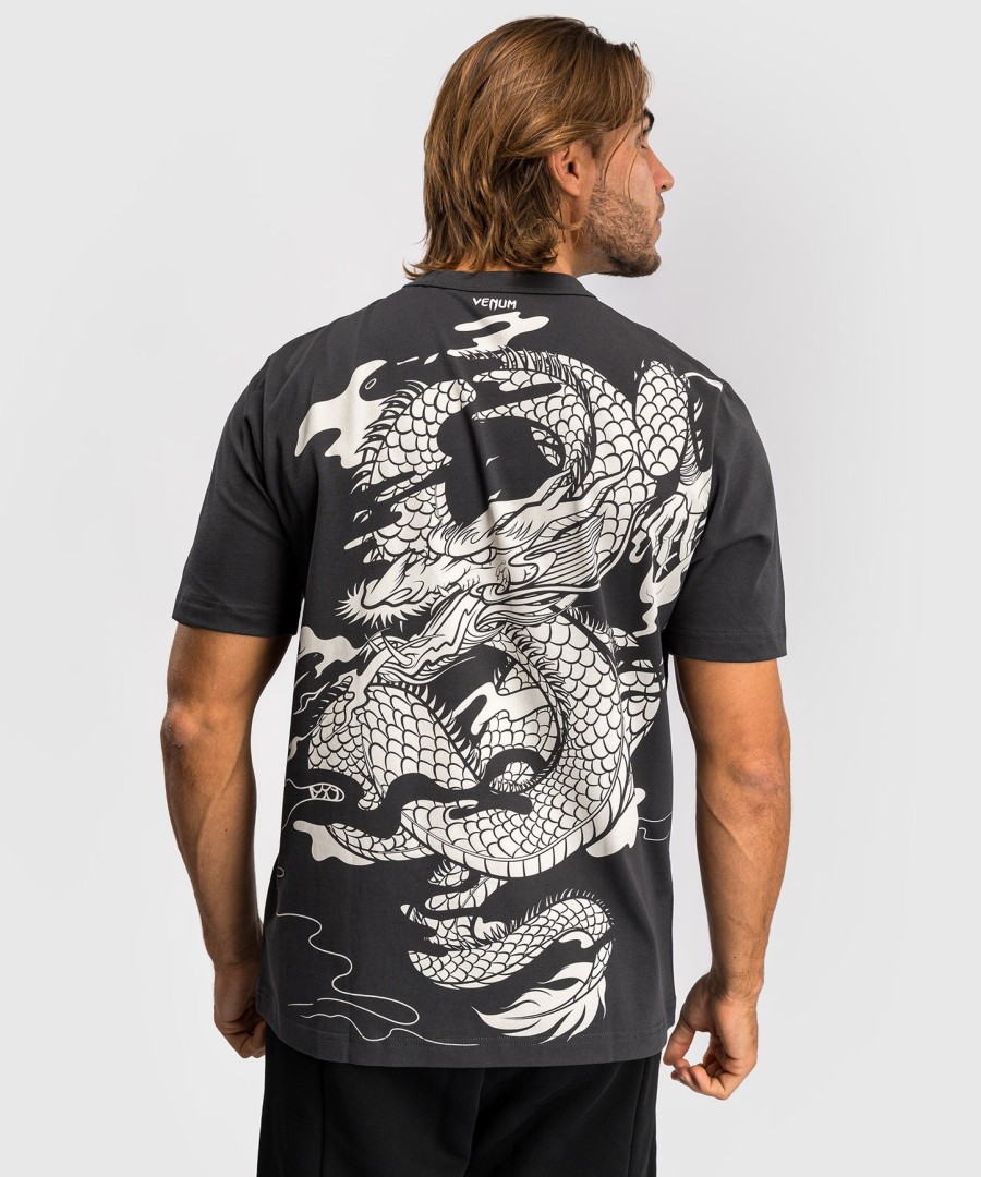 venum dragon flight heren t-shirt - houtskoolgrijscrème wit