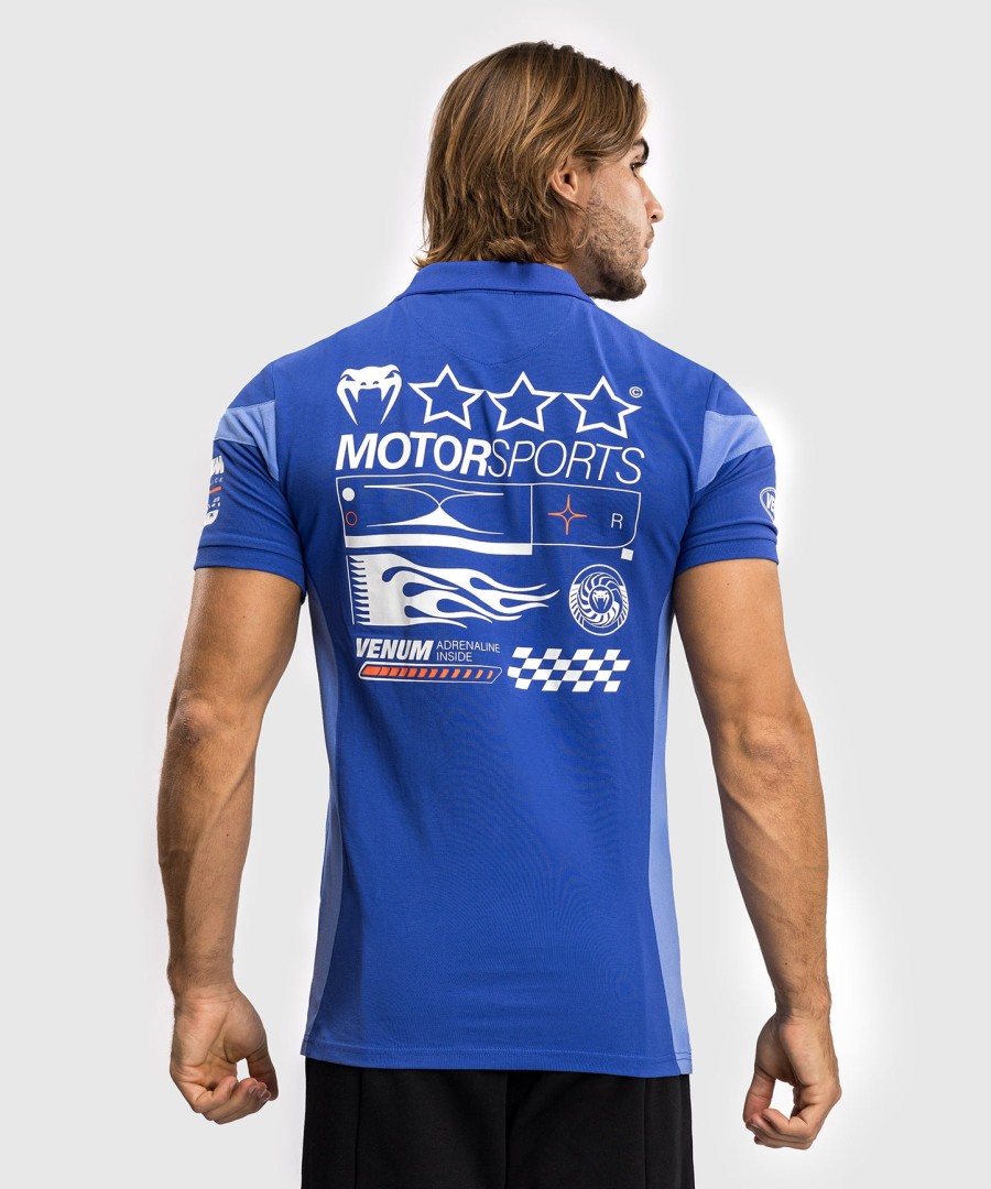 venum motorsport katoenen polo - koningsblauw