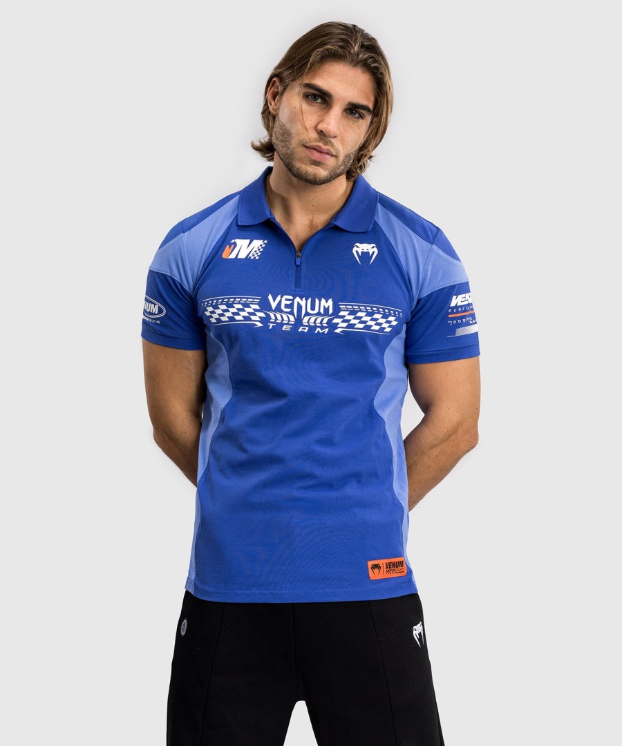 venum motorsport katoenen polo - koningsblauw