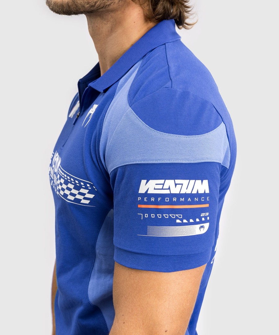 venum motorsport katoenen polo - koningsblauw