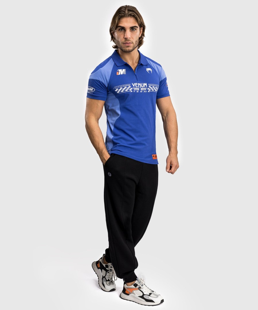 venum motorsport katoenen polo - koningsblauw