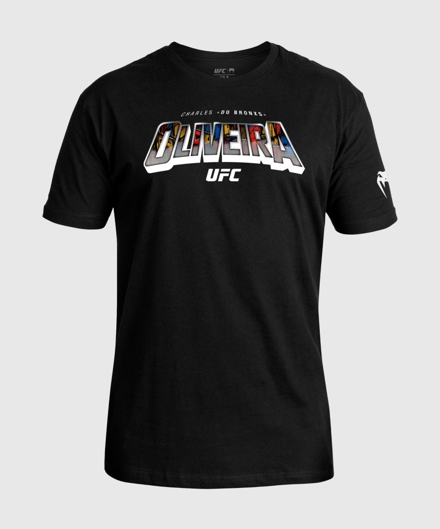 heren ufc ongeëvenaard door venum zwart charles oliveira t-shirt