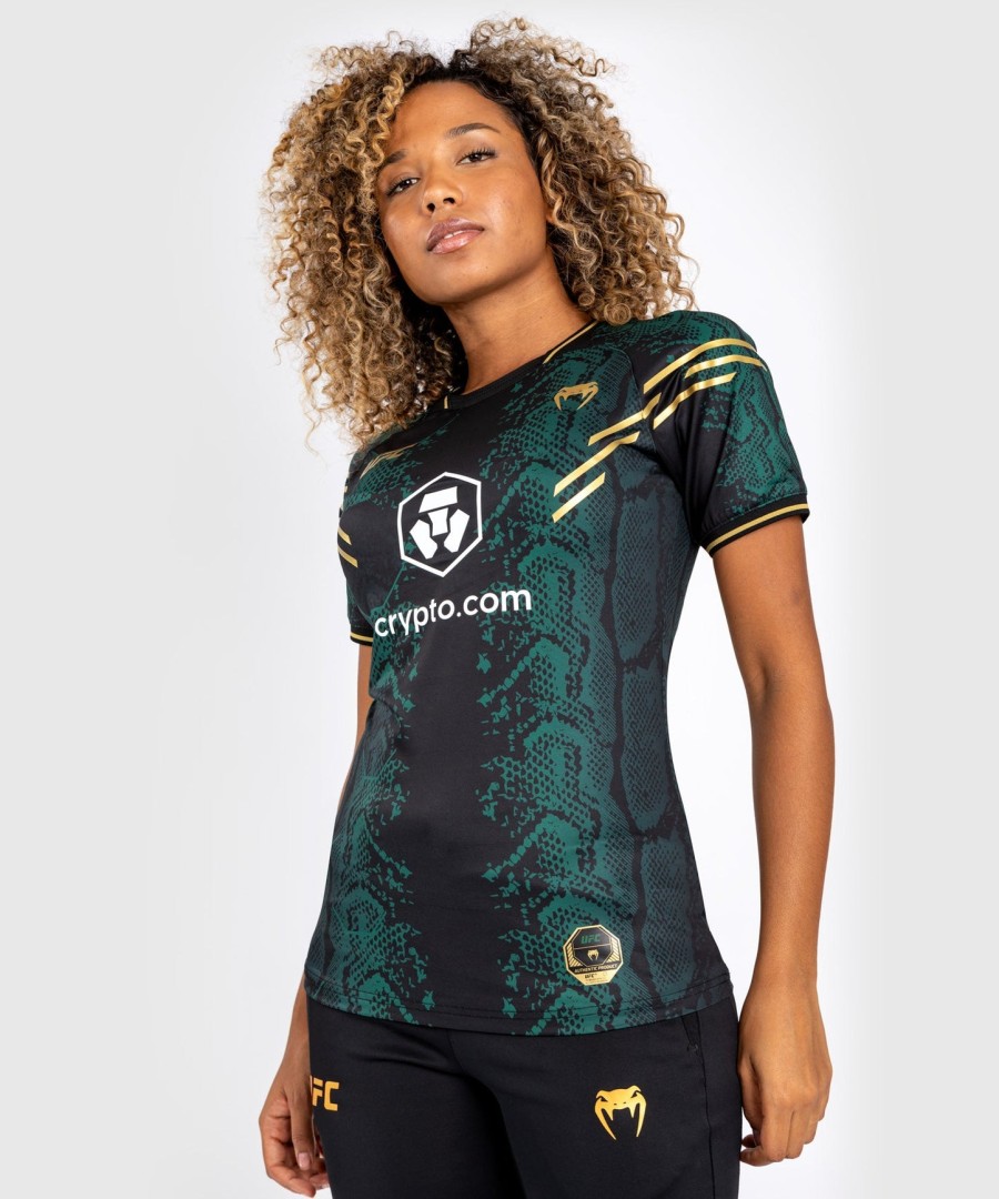ufc adrenaline by venum authentic fight night women walkout jersey groenzwartgoud - emerald edition