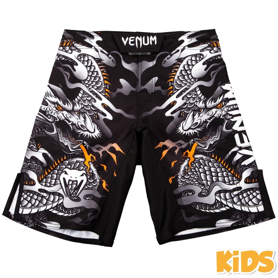 venum dragon flight kids fightshorts - zwartwit