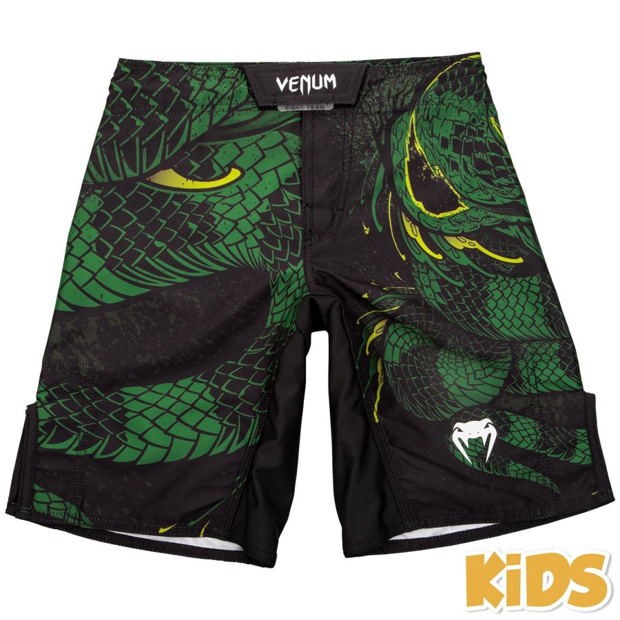 venum green viper kids fightshorts - zwartgroen