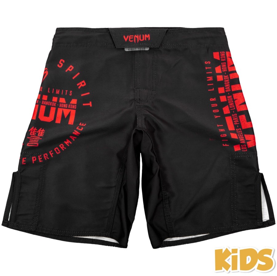 venum signature kids fightshorts - zwartrood