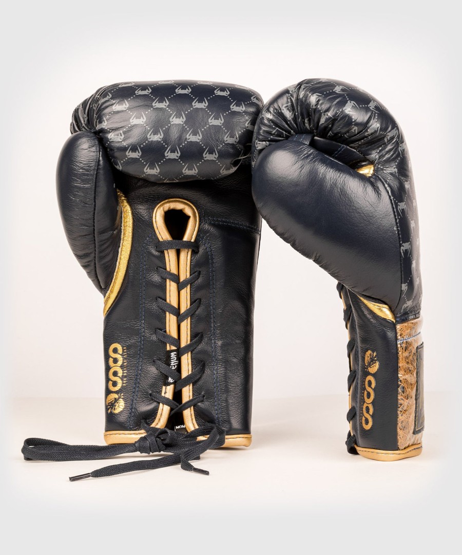venum coco monogram pro bokshandschoenen met vetersluiting - staatsblauw
