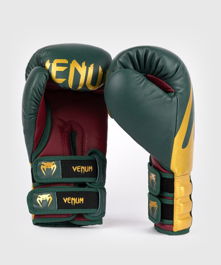 venum reverso bokshandschoenen - smaragdgroen goud