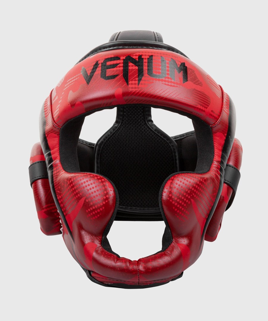 venum elite bokshelm - rode camouflage