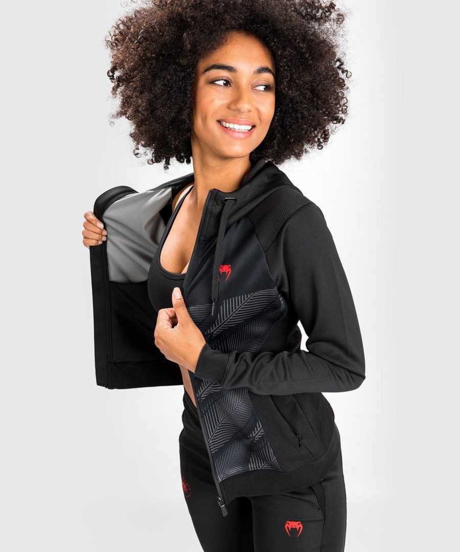 venum phantom hoody - voor dames - zwartrood