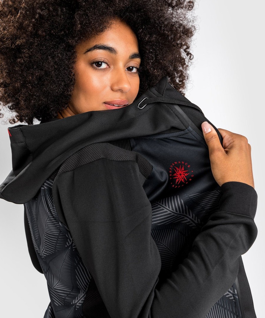 venum phantom hoody - voor dames - zwartrood