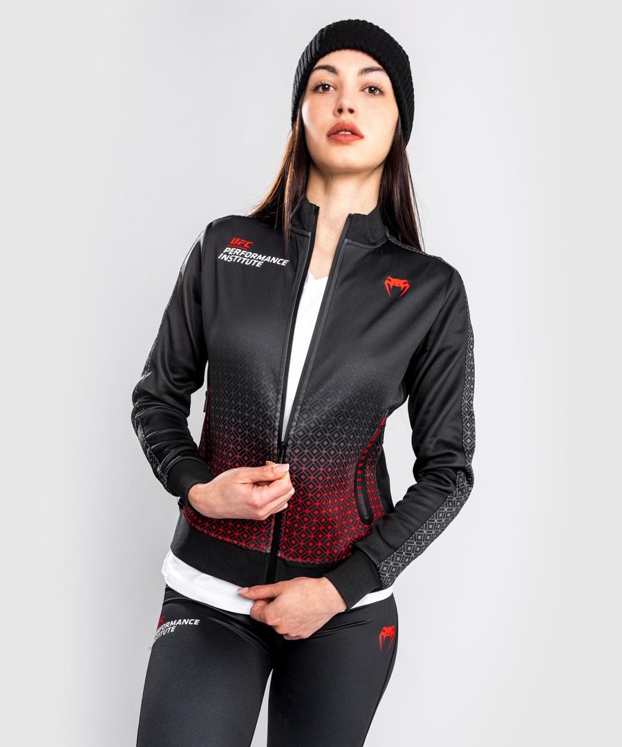 ufc venum performance institute trainingsjack - voor dames - zwartrood