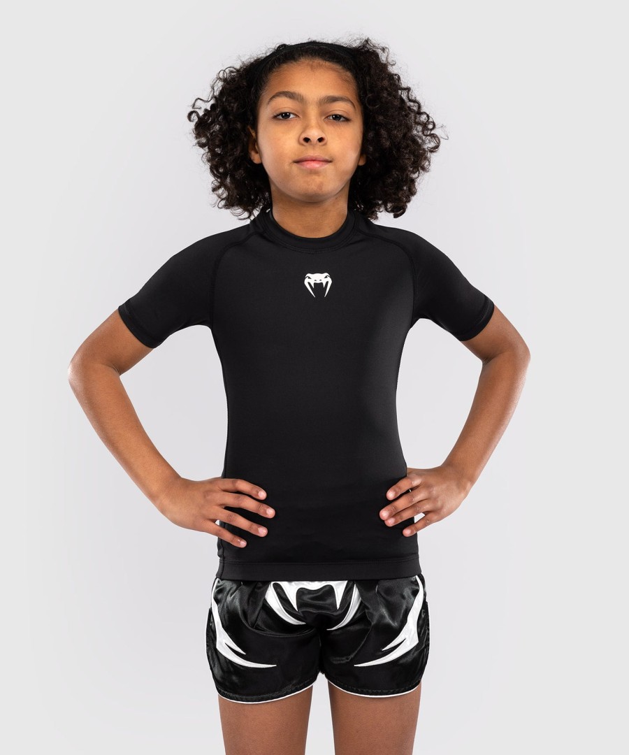 venum contender kids rashguards met korte mouwen - zwart