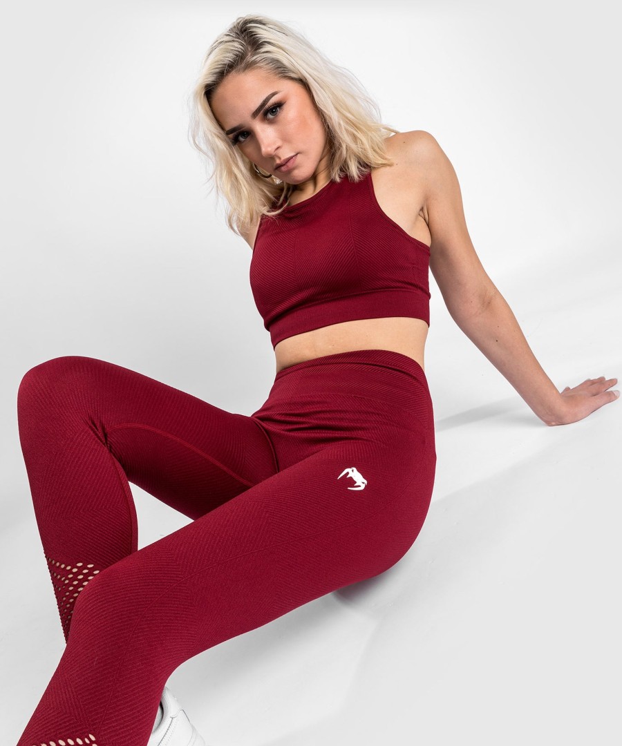 venum sparring naadloze 78 leggings - voor dames - bordeauxrood